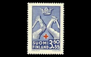 257 ** Punainen risti 3,50mk+35p (1942)