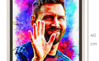 Messi Pop Art canvastaulu koko 30 cm x 40 cm