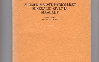 Suomen malmit, hyödylliset mineraalit, ym. 1937.