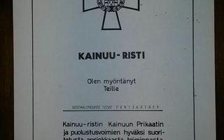 Kainuu-ristin myöntökirja