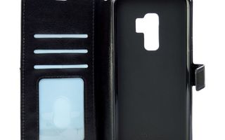 Samsung Galaxy S9+ lompakkokotelo musta