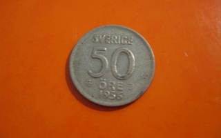 Ruotsi 50 öre hopeaa - 1956