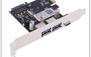 PCIE laajennuskortti - 1 x USB-C ja 2 x USB-A #28808