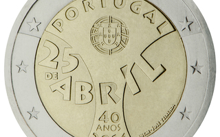 2€ Juhlaraha Portugal 2014 Abril Revolution 40v