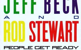 JEFF BECK AND ROD STEWART::PEOPLE GET READY::VINYYLI 7" 1985