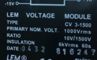 Korkeajännitemuunnin LEM Voltage Module CV 3-1500 2kpl