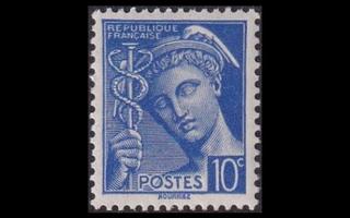 Ranska 376 ** Käyttösarja Merkur 10 C (1938)