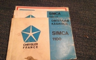 Omistajan käsikirja ja huoltokirja Simca 1100