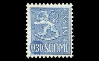 558 ** Leijonamalli 0,30 mk sininen (1963)