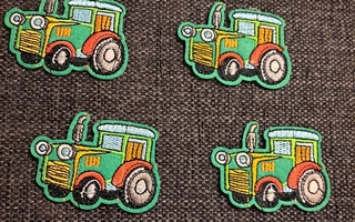 Vihreä traktori silitettävä kangasmerkki