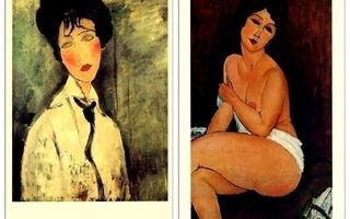 Amedeo Modigliani, kaksi korttia,  käyttämättömiä