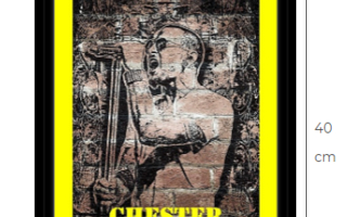 Chester Bennington canvastaulu 30 cm x 40 cm musta kehys