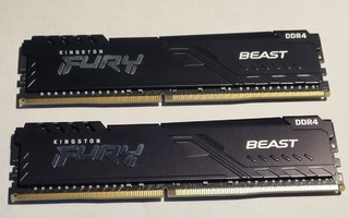 Kingston FURY Beast DDR4 2666  16 Gt 2Kpl. siis yht. 32GT
