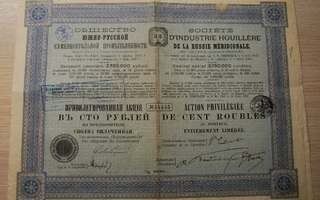 1909, 100 ruplaa, obligaatio Venäjä, Russia