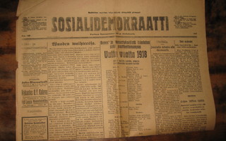 Sanomalehti  Sosialidemokraatti 30.12.1917