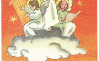 Wendelin kortti (R1) Pilvellä kolme enkeliä (1946)