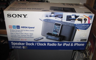 SONY : SPEAKER DOCK / CLOCK RADIO FOR IPOD / IPHONE