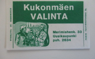 TT ETIKETTI - UUSIKAUPUNKI KUKONMÄEN VALINTA K3 S63