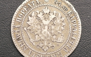 1 markka 1865 hopea #1015