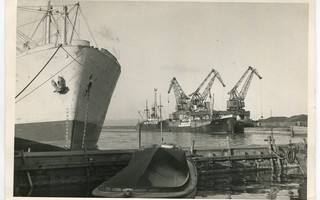 Pori Mäntyluoto, satamanäkymä, 1950-luku
