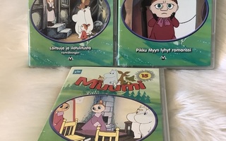 3 X MUUMI DVD (LOITSUJA JA ILOTULITUSTA....)  YLE