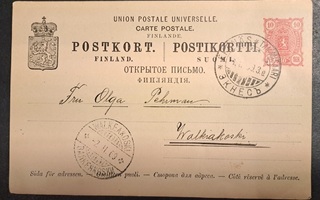 Ehiökortti leimausvirhe 1899 -> 1869 Valkeakoski