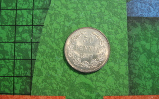 50 penniä 1917 - hopeaa