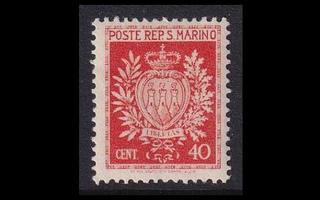 San Marino 320 ** Vaakuna 40 C (1945)