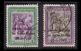 San Marino 423-4 o Postimerkkinäyttely (1949)