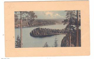 HÄMEENLINNA: LUSIKKANIEMI (kehyskortti, postitettu 1909)