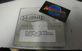 DEF LEPPARD-WHEN LOVE & HATE COLLIDE PROMO CD SINGLE