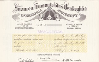 1952 Suomen Gummitehdas Oy bla, NOKIA pörssi