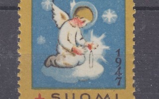 1947 TUB joulumerkki postituoreena.