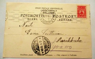 1915 Parikkala As. venäläisleima kortilla