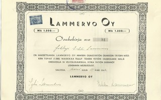 1942 Lammervo Oy, Salo  osakekirja
