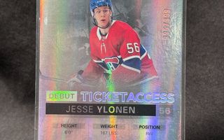 Jesse Ylönen 21-22 Credentials #62 Debut Ticket Access /999