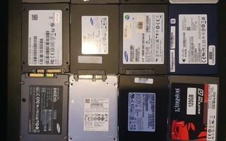 15kpl SSD Kovalevyt 100GB-480GB