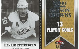 08-09 Fleer Ultra Season Crowns #SC 10 Henrik Zetterberg