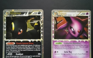 Pokemon prime Umbreon & Espeon kortit