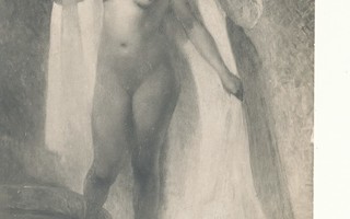 GALAND -Nainen kylpemässä - vanha kortti