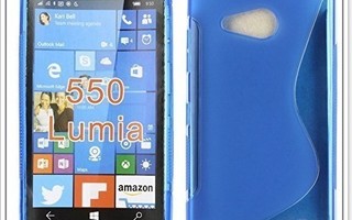 Lumia 550 - Sininen geelikuori & suojakalvo #22860