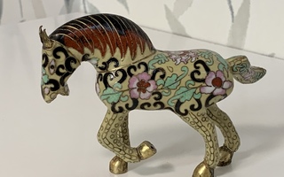 Antiikki kiinalainen Cloisonné hevonen