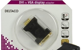 Deltaco DVI sovitin, DVI-I Single Link naaras - VGA (HD15) u
