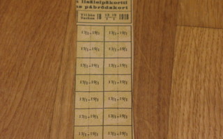 suomen valtion lisäleipäkortti ,viikko 18, 13.- 19.1.1918