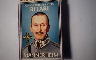 Tulitikkuaski Mannerheim. Sininen tausta
