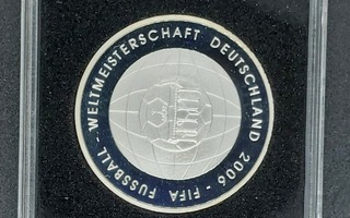 Saksa 10€ 2006 FIFA jalkapallo proof HOPEAA!