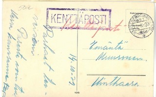 Kenttäpostia lokakuu 1939 Riihimäki kortti