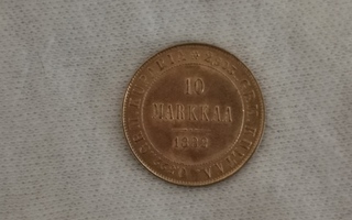 Kultaraha, Suomi, 10 markkaa 1882