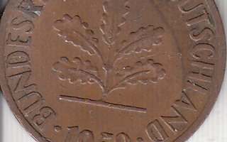 1 pfennig   f  1950 saksa kl 5