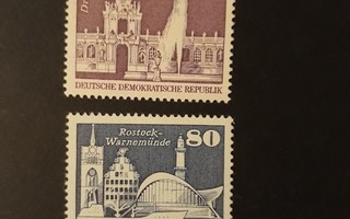DDR 1974 - Yleismerkit: Rakennuksia (2)  ++